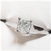 Image 5 : 14K White Gold Princess Cut Diamond(0.58Ct,I,G) Ring (~Size 6) (~weight 3g), Made in Canada, Apprais