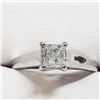 Image 7 : 14K White Gold Princess Cut Diamond(0.58Ct,I,G) Ring (~Size 6) (~weight 3g), Made in Canada, Apprais