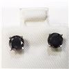 Image 5 : 14K White Gold Black Diamond(1.3ct) Earrings (~weight 0.88g), Made in Canada, Appraised Retail $1585
