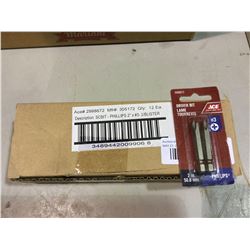 Case of 12 Ace 2" #3 Driver Bits