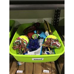 Bin of Assorted Dog Toys