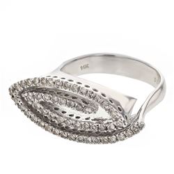 0.48 CTW Diamond Ring 14K White Gold - REF-62N7Y