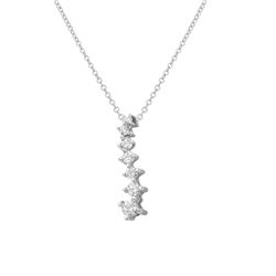 0.25 CTW Diamond Necklace 14K White Gold - REF-24R6K