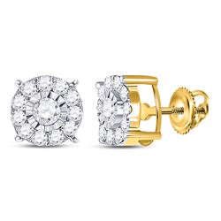 Diamond Fashion Stud Earrings 1/2 Cttw 10kt Yellow Gold