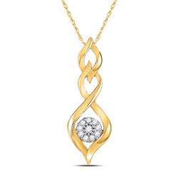 Diamond Infinity Pendant 1/10 Cttw 10kt Yellow Gold