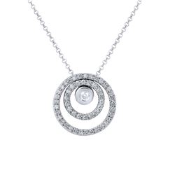 0.59 CTW Diamond Necklace 14K White Gold - REF-54K2W