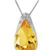 Image 1 : Genuine 5 ctw Citrine Necklace 14KT White Gold - REF-27W2Y