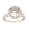 Image 1 : 0.65 CTW Diamond Semi Mount Ring 14K White Gold - REF-69R2K