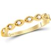 Image 1 : Diamond Twist Stackable Band Ring 1/10 Cttw 14kt Yellow Gold