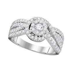 Diamond Solitaire Bridal Wedding Engagement Ring 1.00 Cttw 14kt White Gold