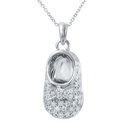 0.98 CTW Diamond Necklace 14K White Gold - REF-102R6K