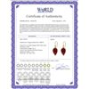 Image 2 : Genuine 26.1 ctw Ruby Earrings 14KT Yellow Gold - REF-25T8A