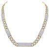 Image 1 : Mens Diamond Cuban Link Rectangle Ice Necklace 24-1/2 Cttw 10kt Yellow Gold