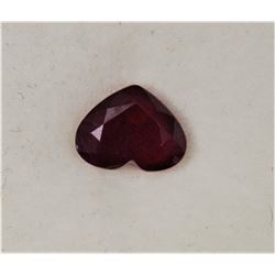 1.06ct Heart Shape Ruby Dimension 7.1x5.5x2.6