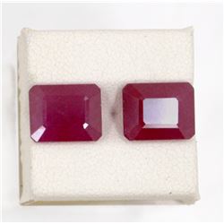 10.08ct  Ruby Match Pair Emerald Cut