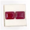 Image 1 : 10.92ct  Ruby Match Pair Emerald Cut