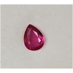 0.77ct Pear Shape Ruby Dimension 6.8x5.2x2.4