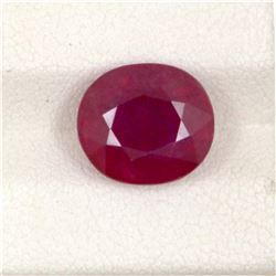 5.9ct  Ruby Oval Cut