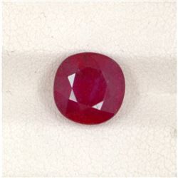 4.37ct  Ruby Cushion Cut