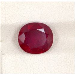 3.96ct  Ruby Oval Cut