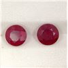 Image 1 : 4.45ct  Ruby Round Match Pair Round Cut