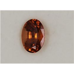 3.64ct Oval Cut Malaya garnet Dimension10.6x7.5x5.7