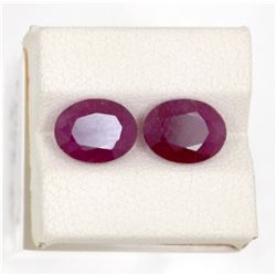 5.52ct  Ruby Oval Match Pair Oval Cut