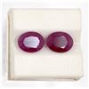 Image 1 : 5.52ct  Ruby Oval Match Pair Oval Cut