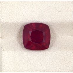 4.18ct  Ruby Cushion Cut