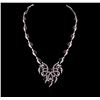 Image 1 : GIA 31.22CT Natural Burma RUBY  18K WHITE GOLD NECKLACE