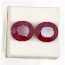 10.36ct  Ruby Match Pair Oval Cut