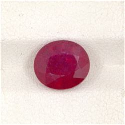 4.44ct  Ruby Oval Cut