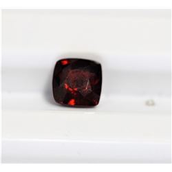 1.36ct Princess Cut malaya Garnet Dimension 6x6x4.1