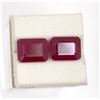 Image 1 : 10.9ct  Ruby Match Pair Emerald Cut