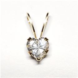 14K YELLOW GOLD CUBIC ZIRCONIA  PENDANT