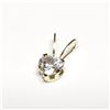 Image 2 : 14K YELLOW GOLD CUBIC ZIRCONIA  PENDANT