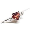 Image 1 : 10K WHITE GOLD NATURAL GARNET(1.5CT) DIAMOND