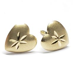 14K YELLOW GOLD "SCREWBACK"  EARRINGS