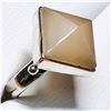 Image 1 : SILVER AGATE PYRAMID  RING
