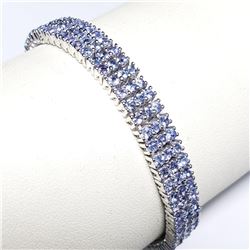 SILVER 186 NATURAL TANZANITE(10.9CT) (25.64GM)