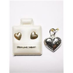 SILVER STUD EARRINGS SET OF EARRINGS AND