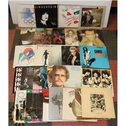BOX OF RECORDS- FLEETWOOD MAC, ULTRAVOX, OTHERS