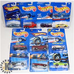 BOX OF 10 ASSORTED HOT WHEELS COLLECTIBLES