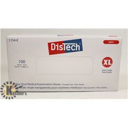 100 COUNT DISTECH CLEAR VINYL MEDIAL EXAMINATION