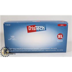 DISTECH CLEAR VINYL MEDIAL EXAMINATION GLOVES