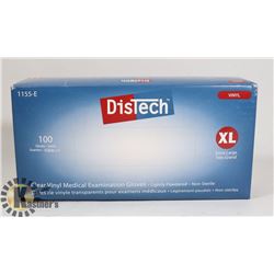 DISTECH CLEAR VINYL MEDIAL EXAMINATION GLOVES