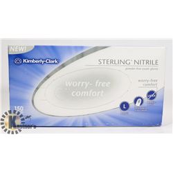 1 BOX OF LARGE SIZED EXAM GLOVES - KIMBERLY CLARK