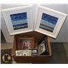 Image 1 : BOX OF FRAMES AND 3 PICTURES