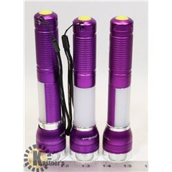 LOT OF 3 EDDIE BAUER ALUMINUM FLASHLIGHTS WORKING