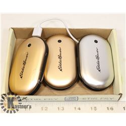 LOT OF 3 EDDIE BAUER HANDWARMER  POWERBANKS